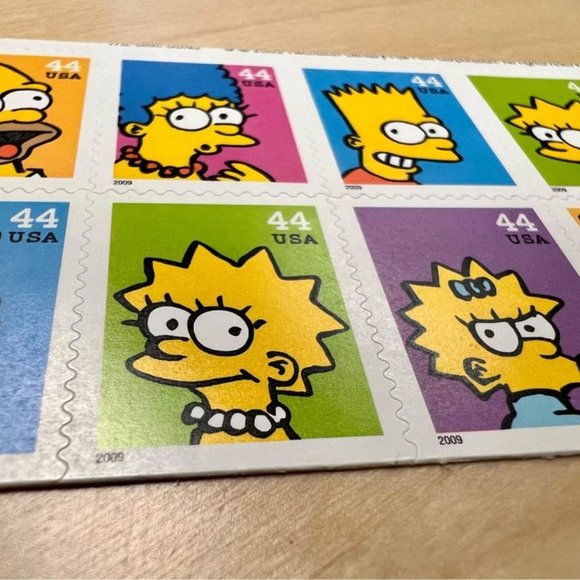 The Simpsons Postage Stamps X10 Unused USA #4399 - Picture 2 of 4